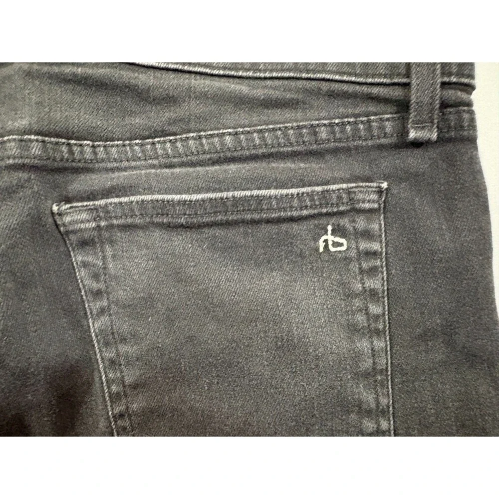 Rag & Bone Fit 3 Classic Jeans Mens Black Dark Wash Denim Slim Leg Grunge Sz 34